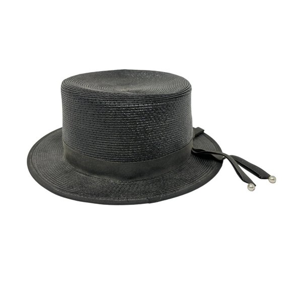 Vintage Top Hat Women\'s Black Straw main image 7